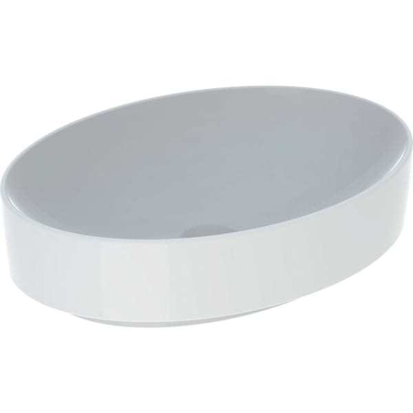 Geberit Aufsatzwaschtisch VariForm 55x40cm, o. Hahnl., o. ÜL, oval, weiß
