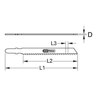 KS Tools Stichsägeblatt, HSS, 75mm, 0,9mm, T118G, 5er Pack