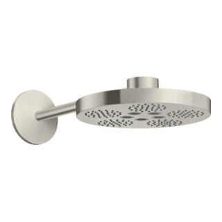 hansgrohe Kopfbrause Axor One mit Brausearm, 2jet, Edelstahl-Optik