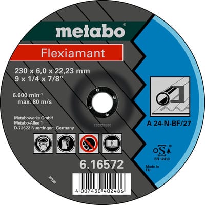 Metabo Flexiamant 100x6,0x16,0 Stahl, Schruppscheibe, gekröpfte Ausführung