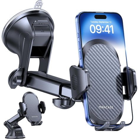 Handyhalterung Fürs Auto [starker Saugnapf] Handyhalterung Fürs Armaturenbrett, 360° Drehbarer, Tragbarer Saugnapf Für Iphones, Kompatibel Mit Smartphones Von 4 Bis 7,2 Zoll