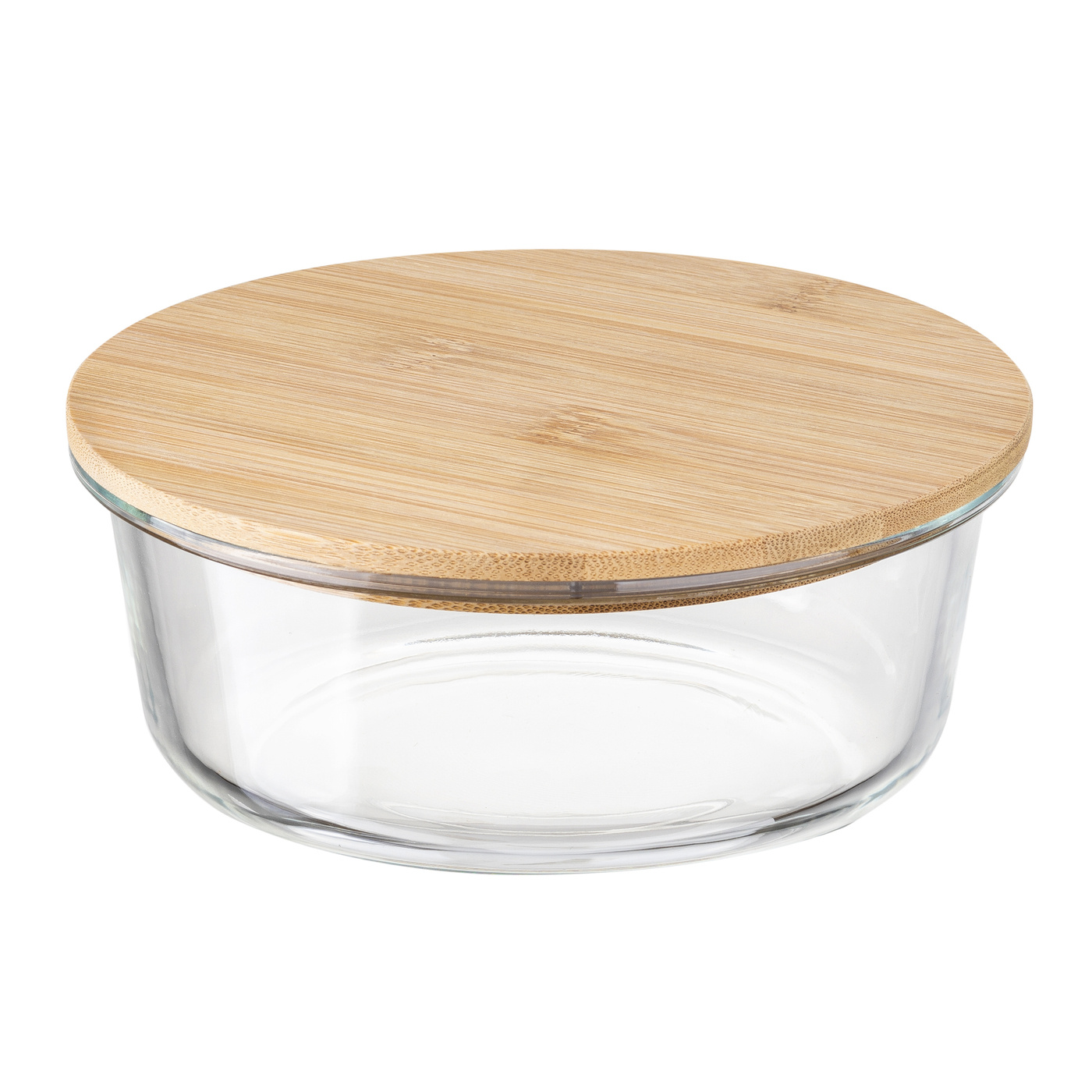 Florina Clavato 1300 Ml Runder Glasbehälter Mit Bambusdeckel