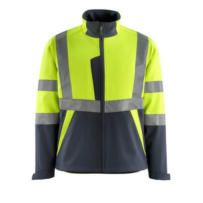 Mascot Kiama Soft Shell Jacke Größe L, hi-vis gelb/schwarzblau