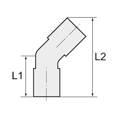 Riegler Steckverschraubung 45° »Blaue Serie«, drehbar, R 1/8 außen, Ã˜ 4mm