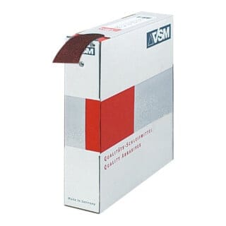 VSM Schleifgewebe-Sparrolle (A) braun KK 114 F, 40 mm x 25 m, Körnung: 180
