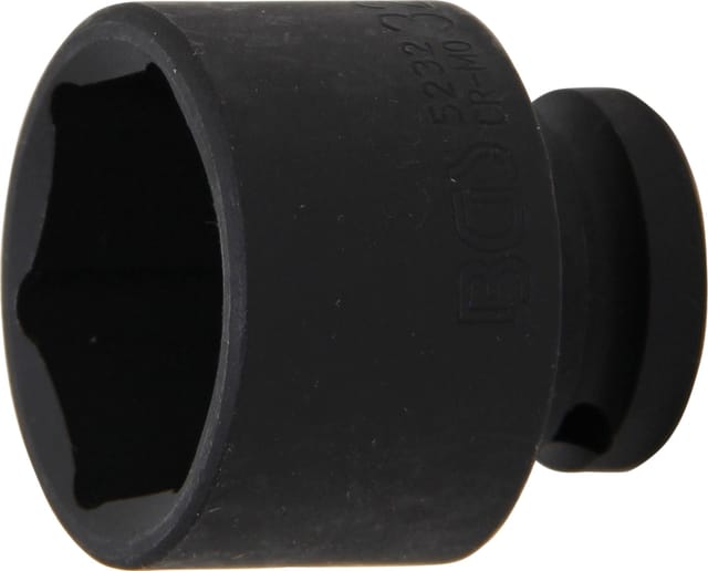 BGS Kraft-Steckschlüssel-Einsatz Sechskant 5232, Antrieb Innenvierkant 12,5 mm (1/2"), SW 32 mm