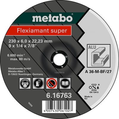 Metabo Flexiamant super 230x6,0x22,23 Alu, Schruppscheibe, gekröpfte Ausführung