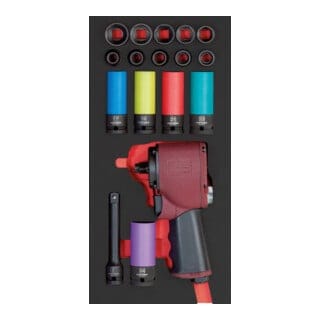Kraftwerk Schlagschrauber-Satz 1/2" 17-tlg. 20x40 Einlage