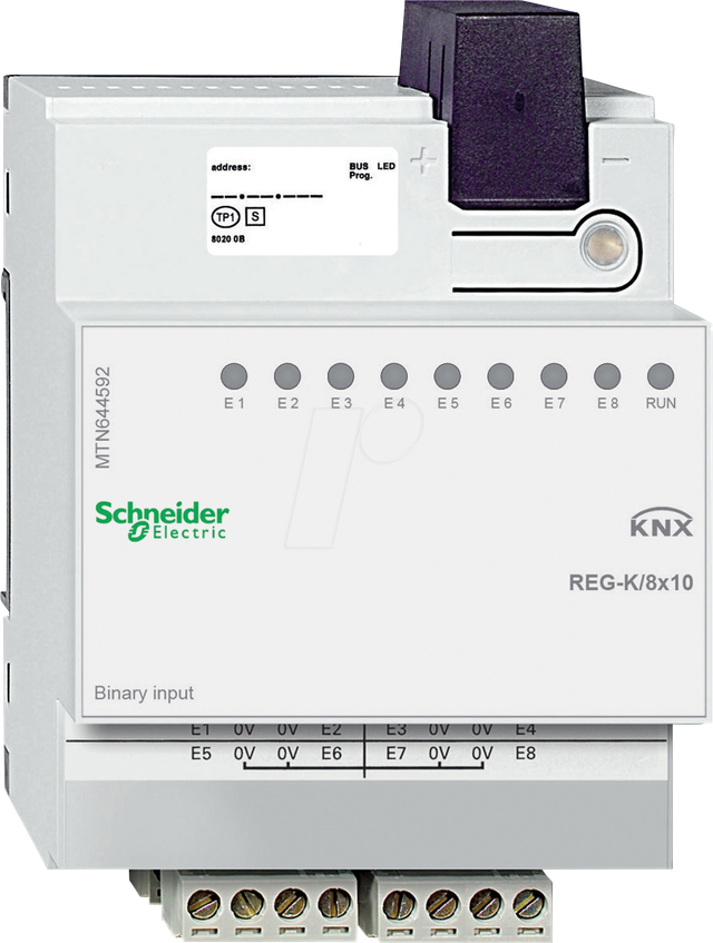Schneider Electric Binäreingang REG-K/8x10,lichtgrau MTN644592