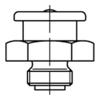 DIN 3404 Flachschmiernippel 5.8 G 1/4 - 16 SW 17 runder Kopf galv. verzinkt