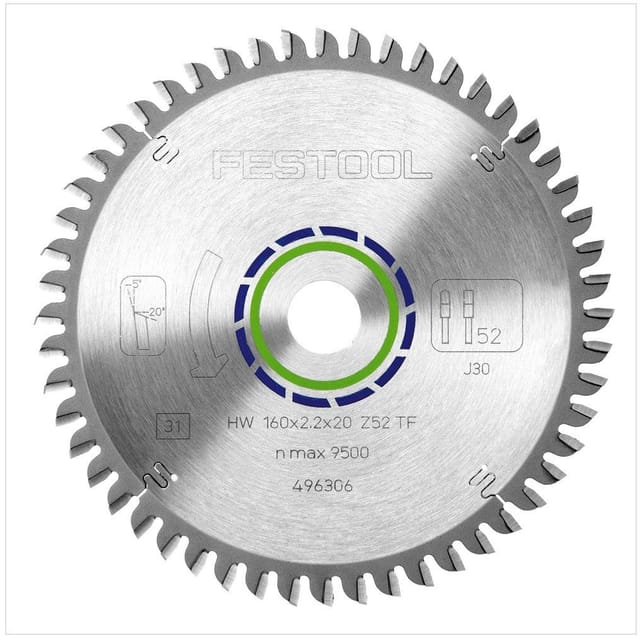Festool Spezial-Sägeblatt 160x2,2x20 TF52