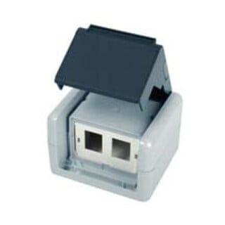 Telegärtner AP-Gehäu. IP44,75x86x58,gr für 2xAMJ-Modul 100021370