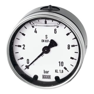 Riegler Glyzerinmano., Metallgeh., G 1/4 hinten zentr., 0-10,0 bar, Ã˜ 63