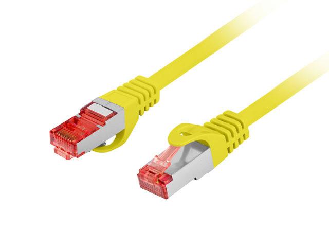 Patchkabel Lanberg S/ftp Kat. 6 0,5 M Lszh Cu Fluke Bestanden Gelb