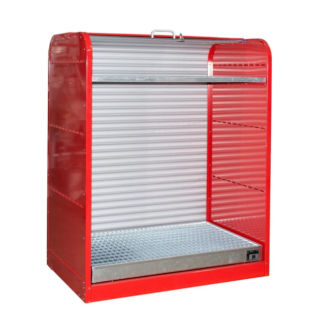 Bauer Südlohn Gefahrstoff-Rollladenschrank RSG-2, lackiert, Feuerrot