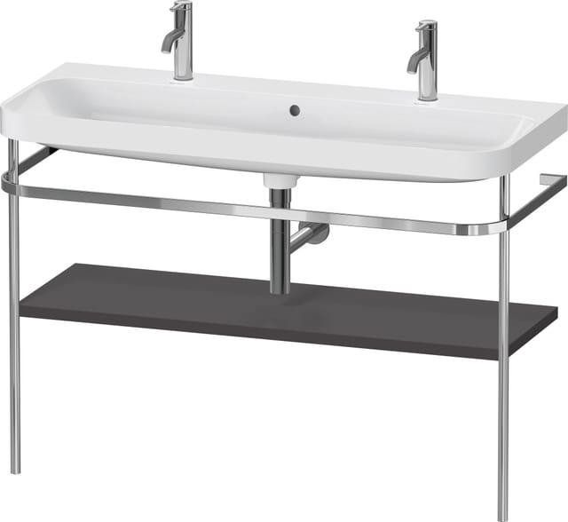 Duravit Möbelwaschtisch-Kombi Happy D.2 Plus 117,5x49cm, 1 HL, m Konsole, graph matt