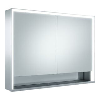 Keuco Spanplattenschraube kurze Türen Royal Lumos 105x73x16cm, m Abl, WV, 2-trg., si-elox