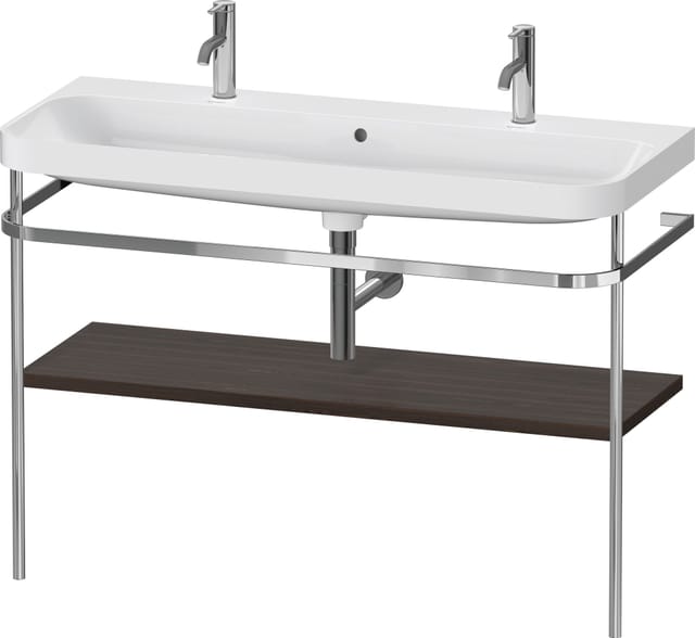 Duravit Möbelwaschtisch-Kombi Happy D.2 Plus 117,5x49cm, 1 HL, m Konsole, Nussb geb.