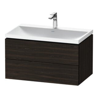 Duravit Möbel-Set L-Cube 80x48x48cm, m HL, Nussb geb., 2 Schub.