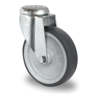 CASCOO Rückenlochlenkrolle ø 80 mm Serie P2T2 Gleitlager