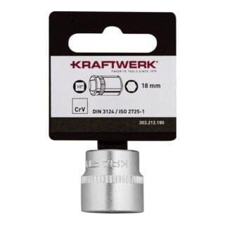 Kraftwerk BASIC LINE 1/2" Steckschlüsseleinsatz 18 mm mit Hänger
