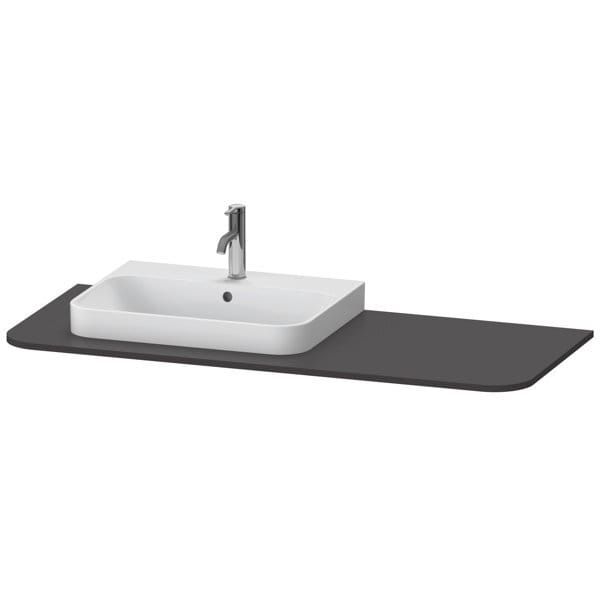 Duravit Waschtisch-Konsole Happy D.2 Plus 130x55cm, m 1 AS, Beck. li, graph matt