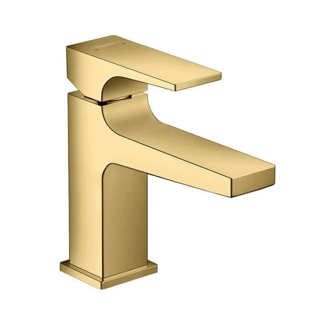 hansgrohe Waschtisch-Einhebelmischer 100 Metropol m HG, Pus-Op-Abl, A 127mm, pol. gol opt