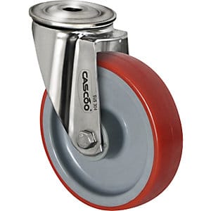 Cascoo Rückenlochlenkrolle Ø 125 Mm Serie N2u6 Rollenlager Edelstahl