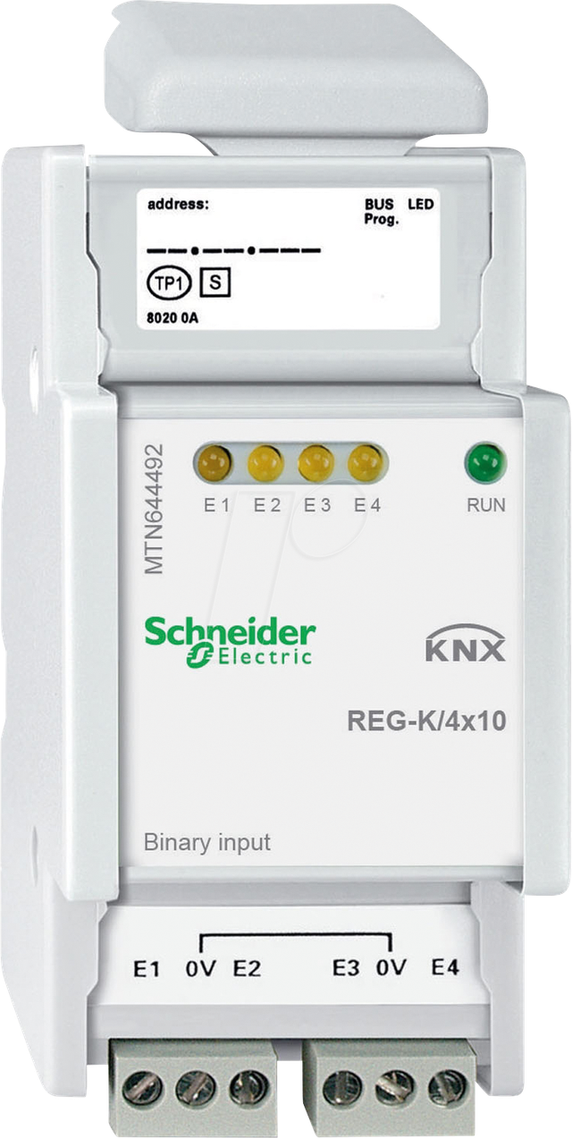 Schneider Electric Binäreingang REG-K/4x10,lichtgrau MTN644492