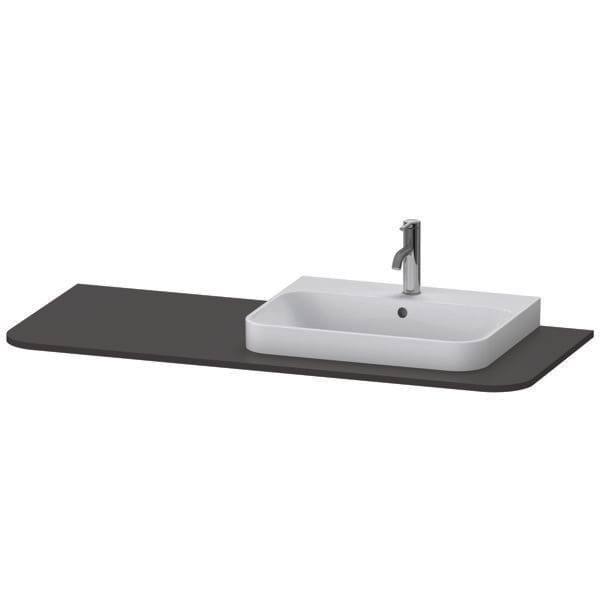 Duravit Waschtisch-Konsole Happy D.2 Plus 130x55cm, m 1 AS, Beck. re, graph matt
