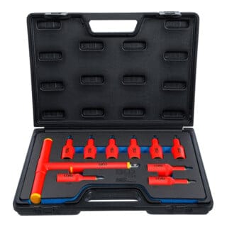BGS VDE-Bit-Einsatz-Satz Antrieb Innenvierkant 12,5 mm (1/2 Zoll) T-Profil (für TX) T20 - T55 10 teilig