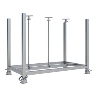 Schake Stapelpalette verzinkt für 30 Fußplatten, 1,40 m x 0,73 m x 1,31 m