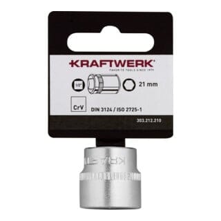 Kraftwerk BASIC LINE 1/2" Steckschlüsseleinsatz 21 mm mit Hänger
