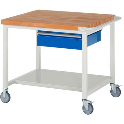 Rau Fahrbare Werkbank 8001, B1000xT900xH880mm, Ablageboden-MT, 1x Schublade-TA
