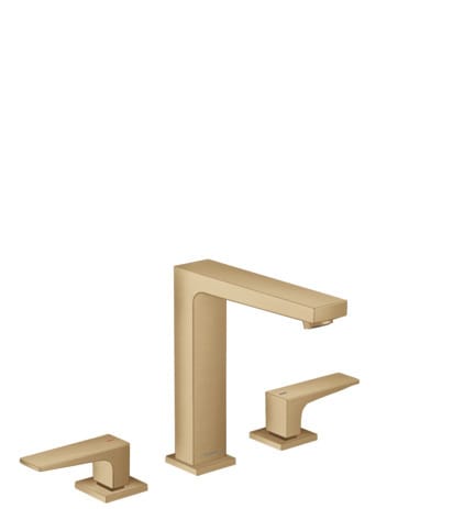 hansgrohe 3-Loch-Waschtischarmatur 160 Metropol m HG, Pus-Op-Abl, A 152mm, brush. bron