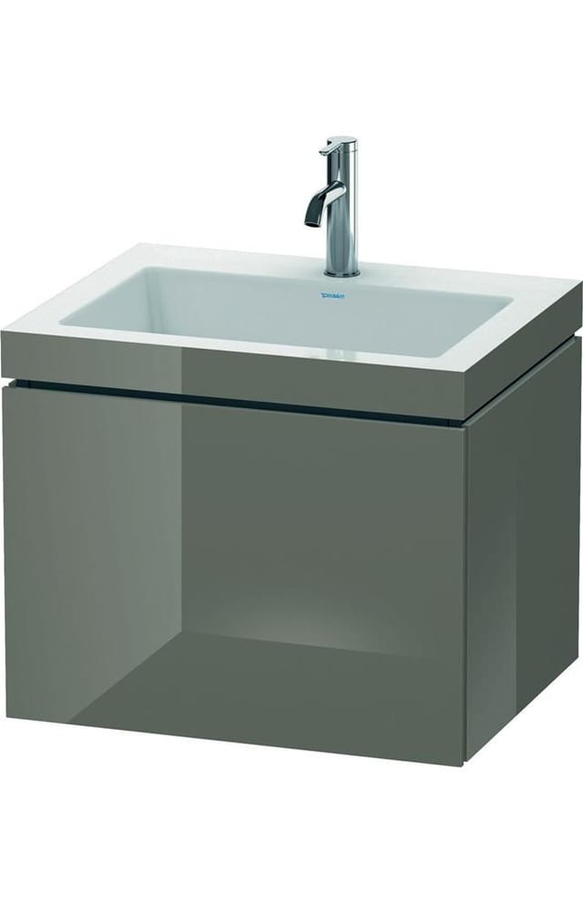 Duravit Waschtischunterschrank c-bonded L-Cube 60 x48cm, 1 HL, f Gr hgl, 1 Ausz., wandhängend