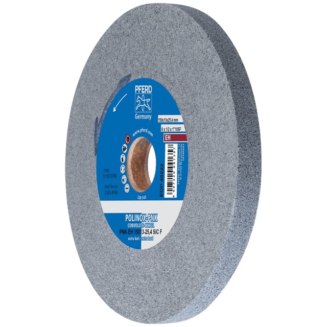 PFERD TOOLS POLINOX Gewickeltes Vlies-Rad PNK Ø 150x13 mm Bohrung-Ø 25,4 mm Extrahart SIC Fein für Finish