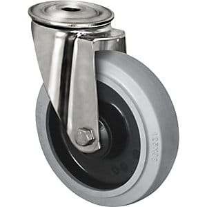 Cascoo Rückenlochlenkrolle Ø 125 Mm Serie R4e2 Rollenlager Edelstahl