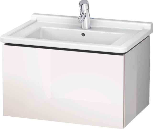 Duravit Waschtischunterschrank L-Cube 67x46,9cm, Ei sw, 1 Auszug, wandhängend