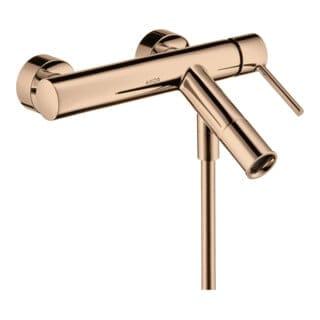 hansgrohe Wannen-Einhebelmischer Axor Starck AP, Ausl. 200mm, m Pin-Griff, pol. r gol