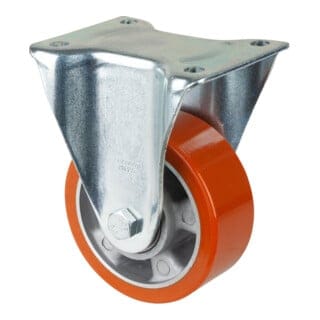 BS Rollen Schwerlastrolle, Guss-Polyurethanrad, Aluminiumfelge, Ø 125 mm