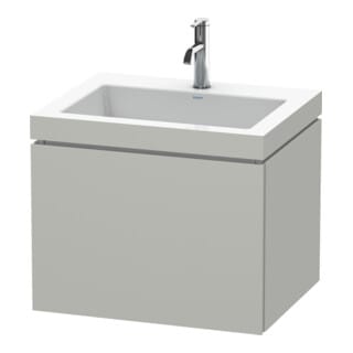 Duravit Waschtischunterschrank c-bonded L-Cube 60 x48cm, 1 HL, bg ma, 1 Ausz., wandhängend