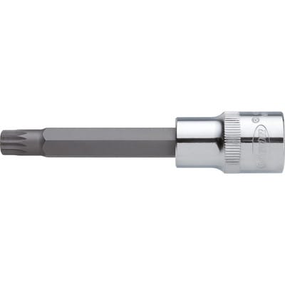 VIGOR Innenvierkant Antrieb 12,5 = 1/2 Zoll Innenvielzahn Schraubendreher-Einsatz (XZN) Innenvielzahn-Profil (XZN) V2066 Vierkant hohl 12,5 mm (1/2 Zoll) Innen Vielzahn Profil XZN M 5 Gesamtlänge: 100 mm