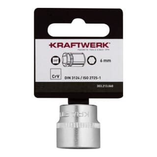 Kraftwerk BASIC LINE 3/8" Steckschlüsseleinsatz 6 mm mit Hänger