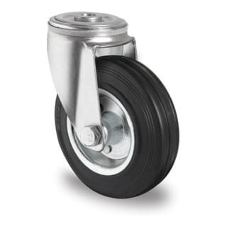CASCOO Rückenlochlenkrolle ø 100 mm Serie SWS4 Rollenlager