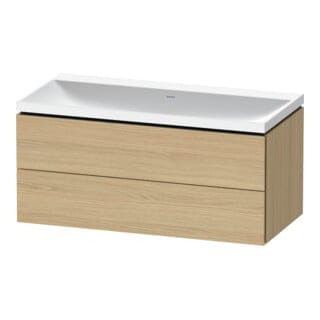 Duravit Möbel-Set L-Cube 100x48x48cm, o. Hahnl., Ei Nat, 2 Schub.