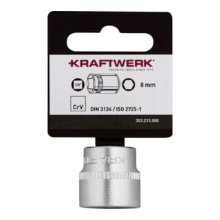 Kraftwerk BASIC LINE 3/8" Steckschlüsseleinsatz 8 mm mit Hänger