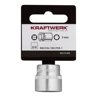 Kraftwerk BASIC LINE 3/8" Steckschlüsseleinsatz 9 mm mit Hänger