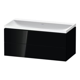 Duravit Möbel-Set L-Cube 100x48x48cm, o. Hahnl., sw hgl, 2 Schub.