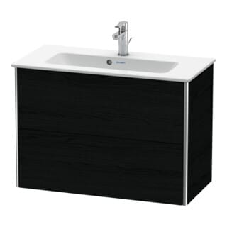 Duravit Waschtischunterschrank Compact XSquare 81x38,8cm, Ei sw, 2 Schubk., wandhängend
